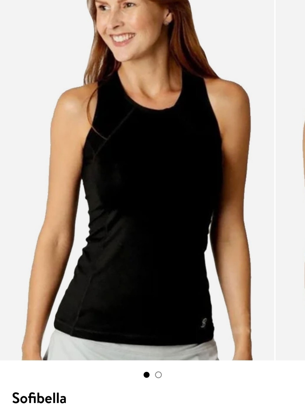Sofibella Black Performance Tank Top - Women's Athletic Layer